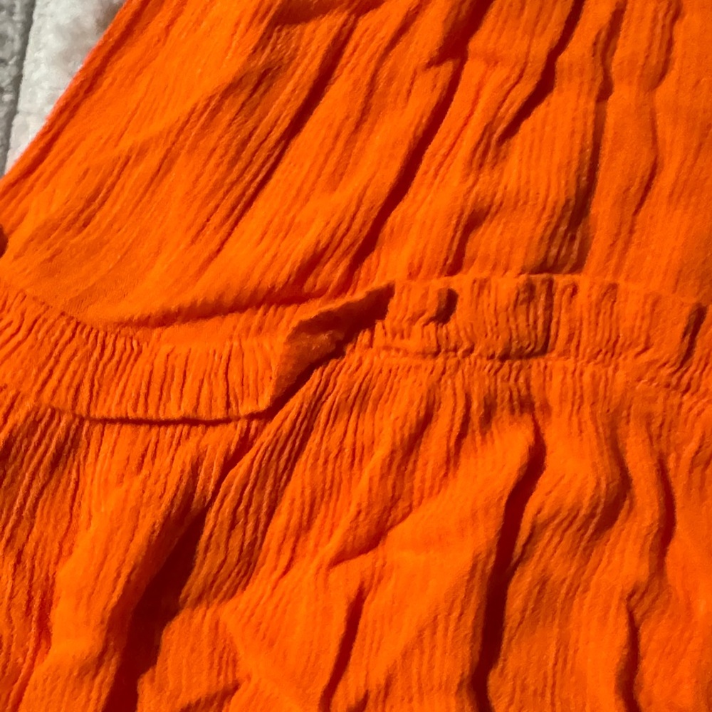 Habitual Bright Orange Ruffled Tank Top - Picture 3 of 5